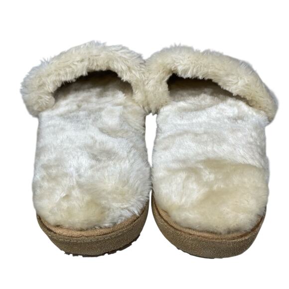 Minnetonka Women’s London Red Faux Fur Slide Slipper Size US 10 - Picture 8 of 10